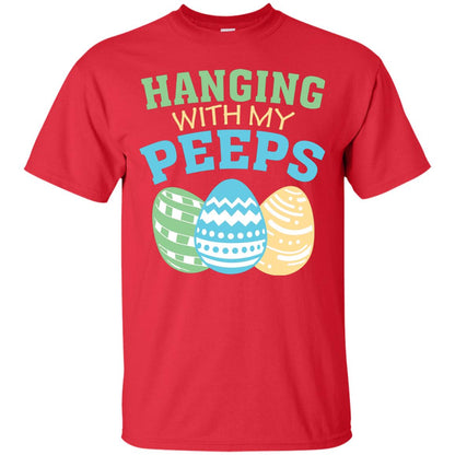 Hanging With My Peeps Easter Holidday 2018 T-shirt Red