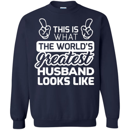 World's Greatest Husband Best Husband Ever Looks Like T-shirt Navy