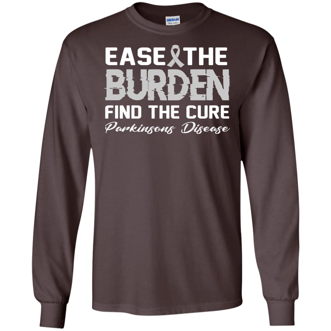 Ease The Burden Find The Cure Parkinson's Awareness T-shirt Dark Chocolate