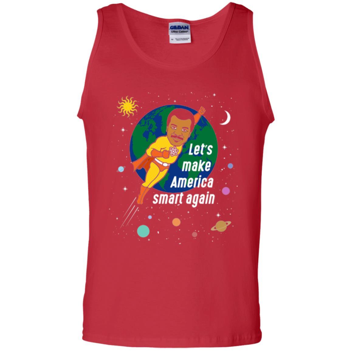 Astronomy T-shirt Let's Make America Smart Again Red