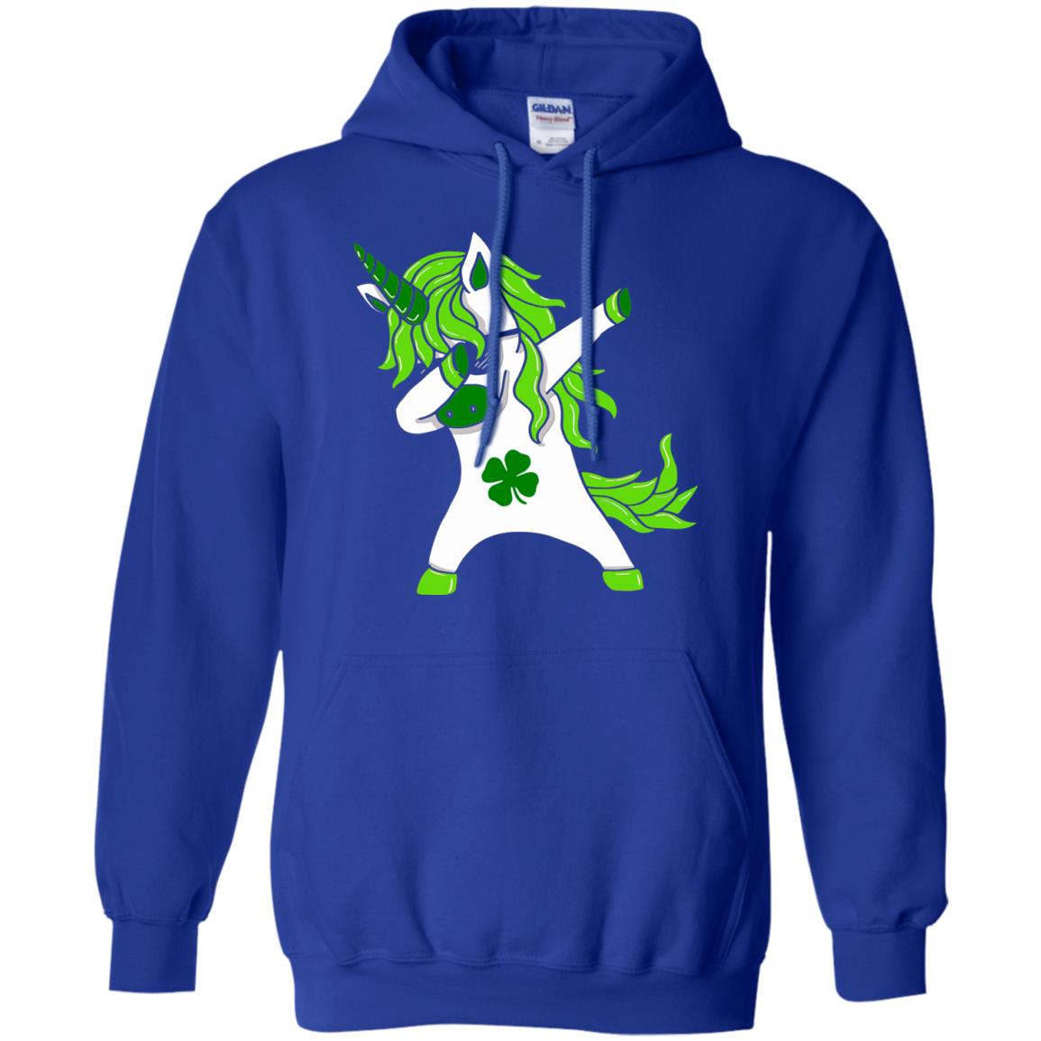 Dabbing Unicorn St Patricks Day Lepricorn T-shirt Royal
