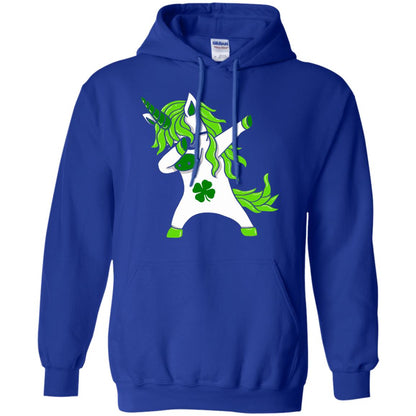 Dabbing Unicorn St Patricks Day Lepricorn T-shirt Royal