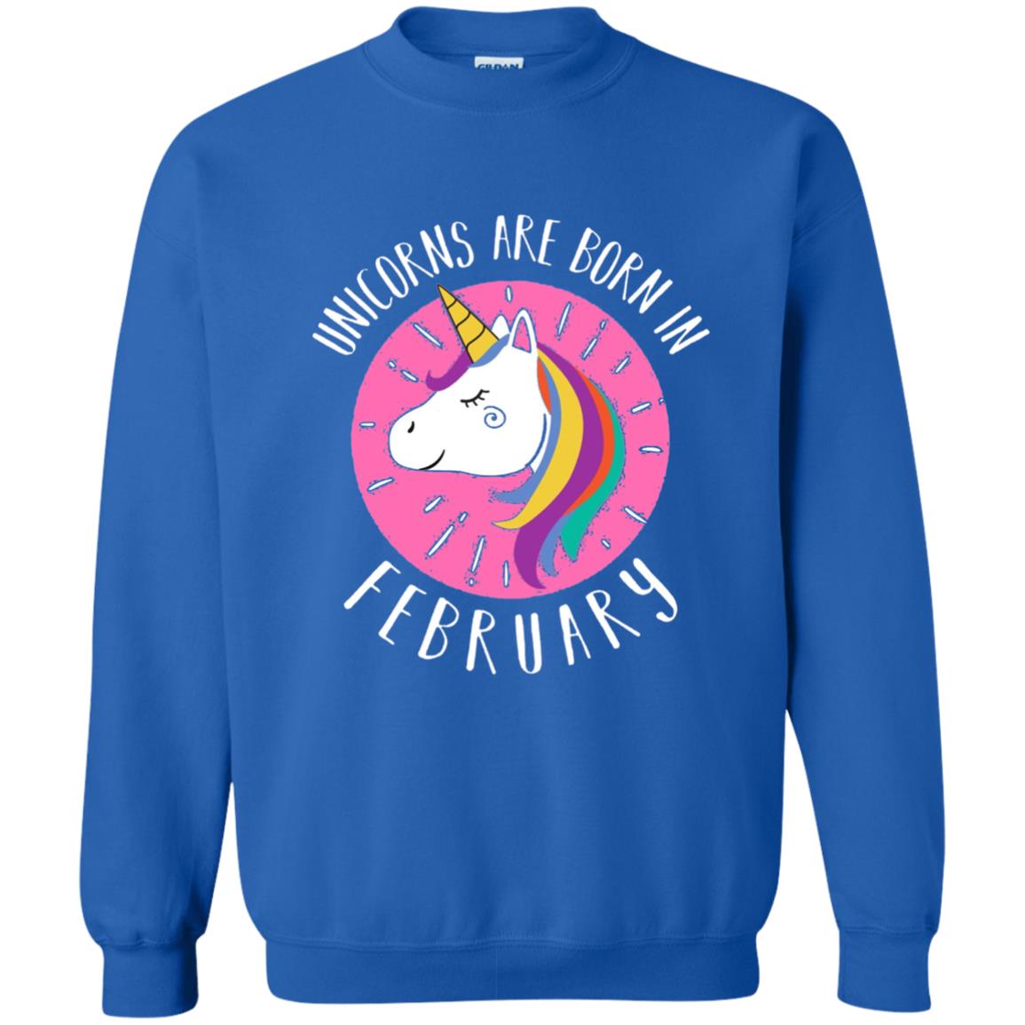 February Birthday T-shirt Unicorns Are Born In February Royal