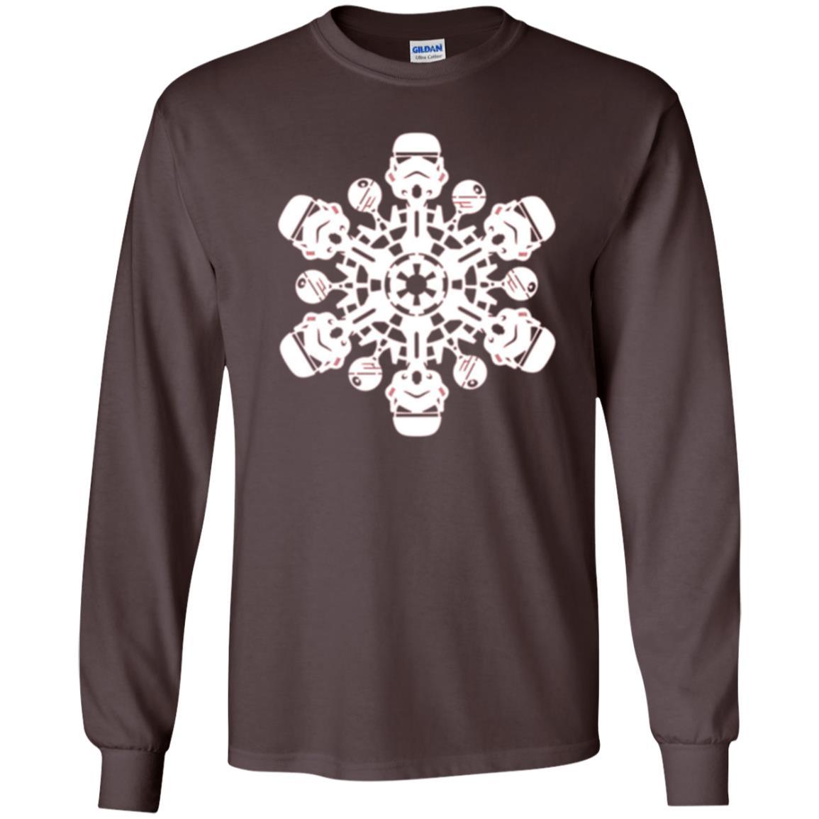 Film T-shirt Star Wars Stormtrooper Christmas Snowflake Graphic Dark Chocolate