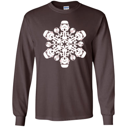 Film T-shirt Star Wars Stormtrooper Christmas Snowflake Graphic Dark Chocolate