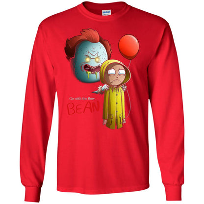 Go With The Flow It And Bean Horror Movie Shirt Red