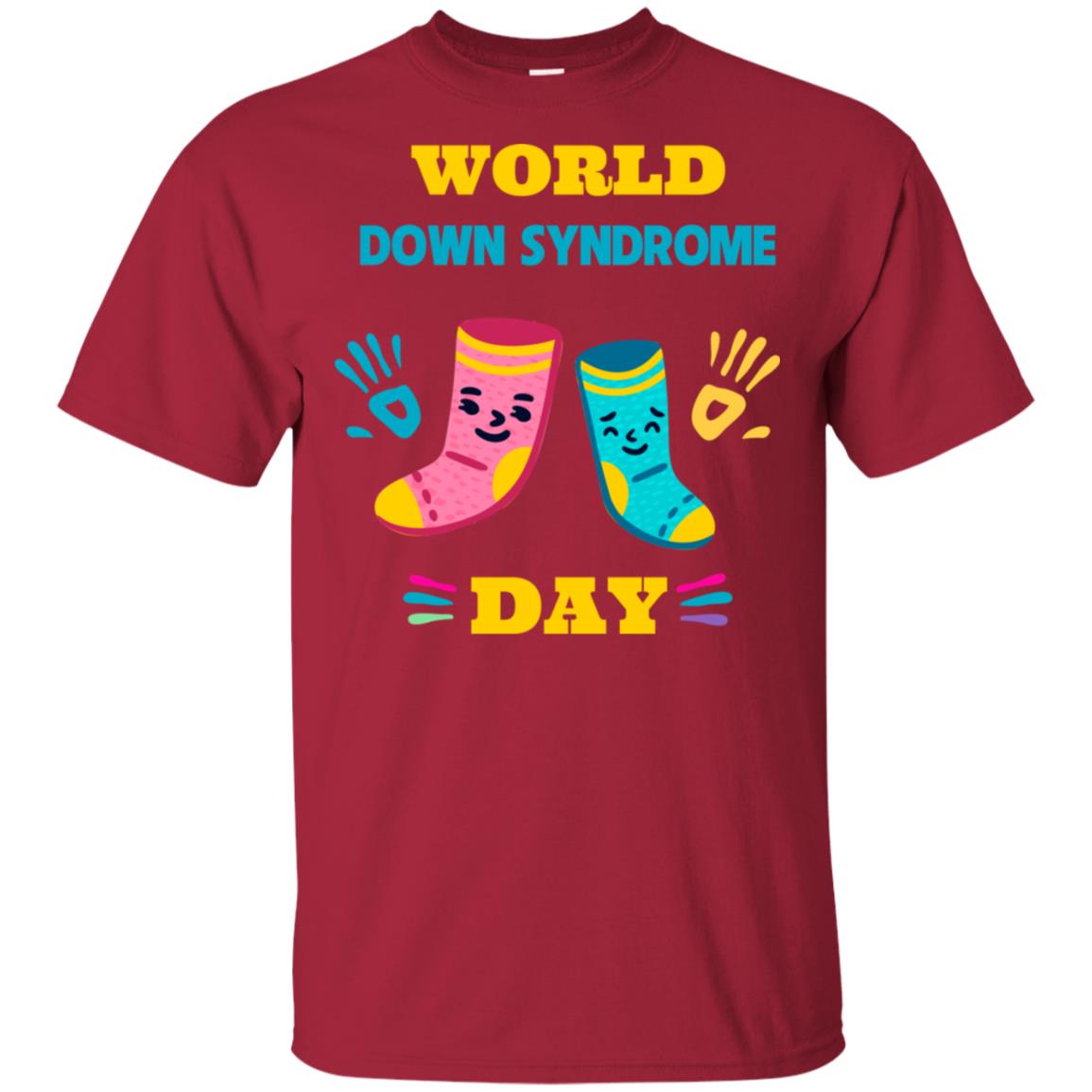 World Down Syndrome Day Hands And Stocks Shirt Cardinal