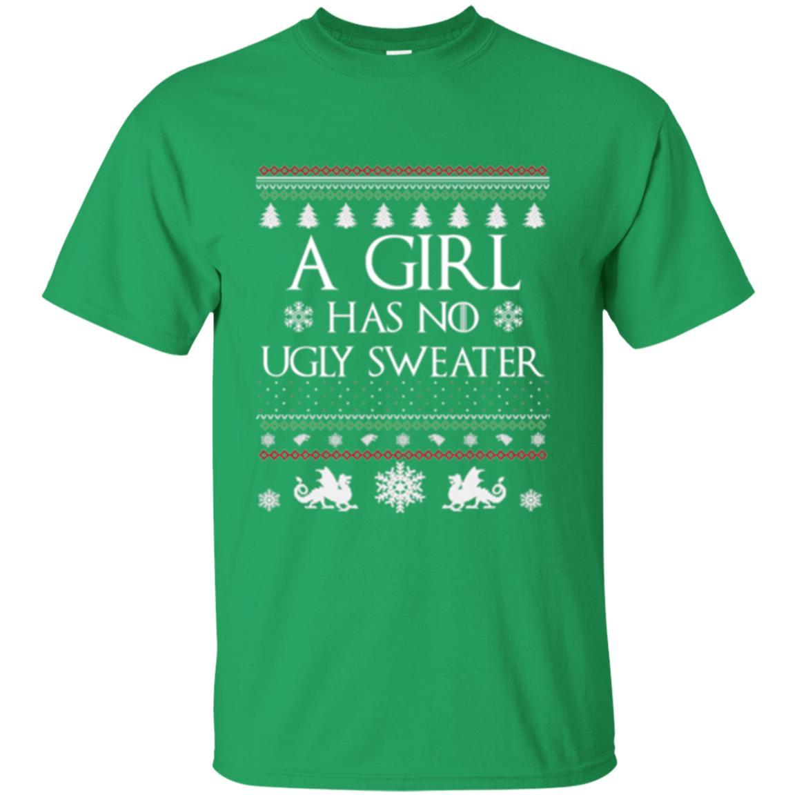 Christmas T-shirt Girl Has No Ugly Sweater Irish Green