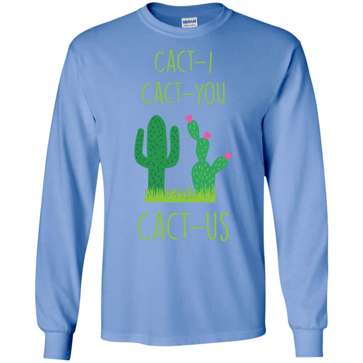 Funny Cactus Shirt Cact-i Cact-us Spring Desert Cactus Carolina Blue