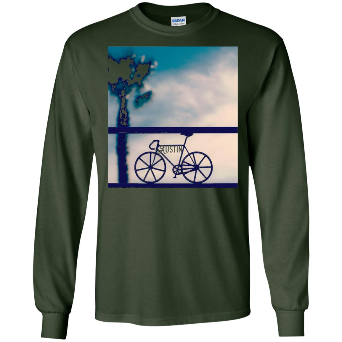 Biking In Austin T-shirt Forest Green