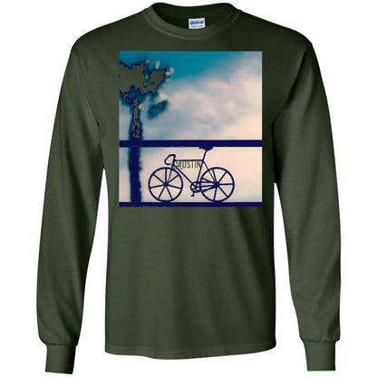 Biking In Austin T-shirt Forest Green