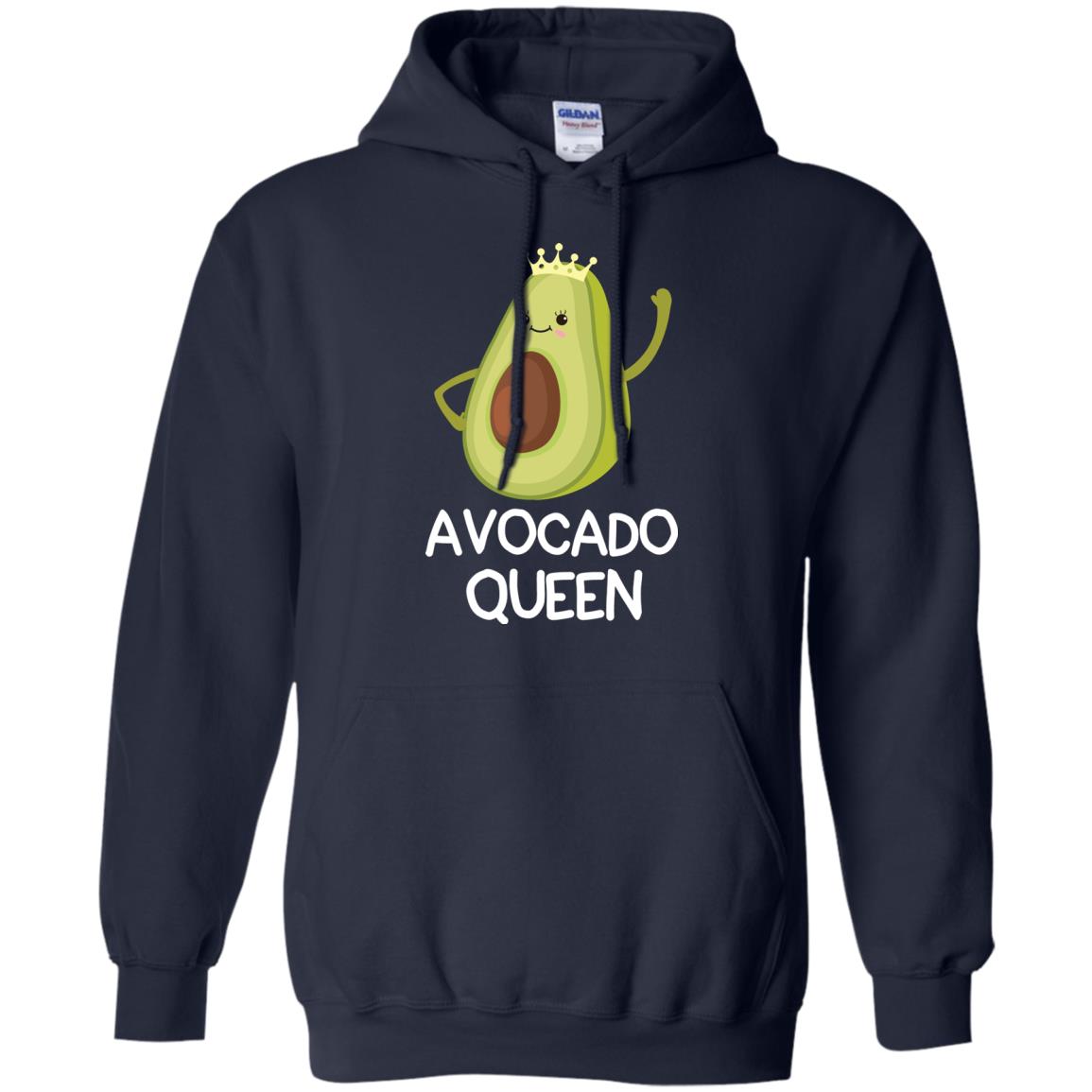 Avocado Queen Vegetarian Shirt For Girls Navy