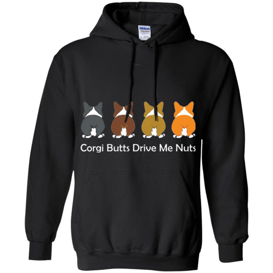 Dog Lover T-shirt Corgi Butts Drive Me Nuts Black