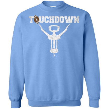 Football T-shirt Touchdown Funny Football Wine Lovers Carolina Blue