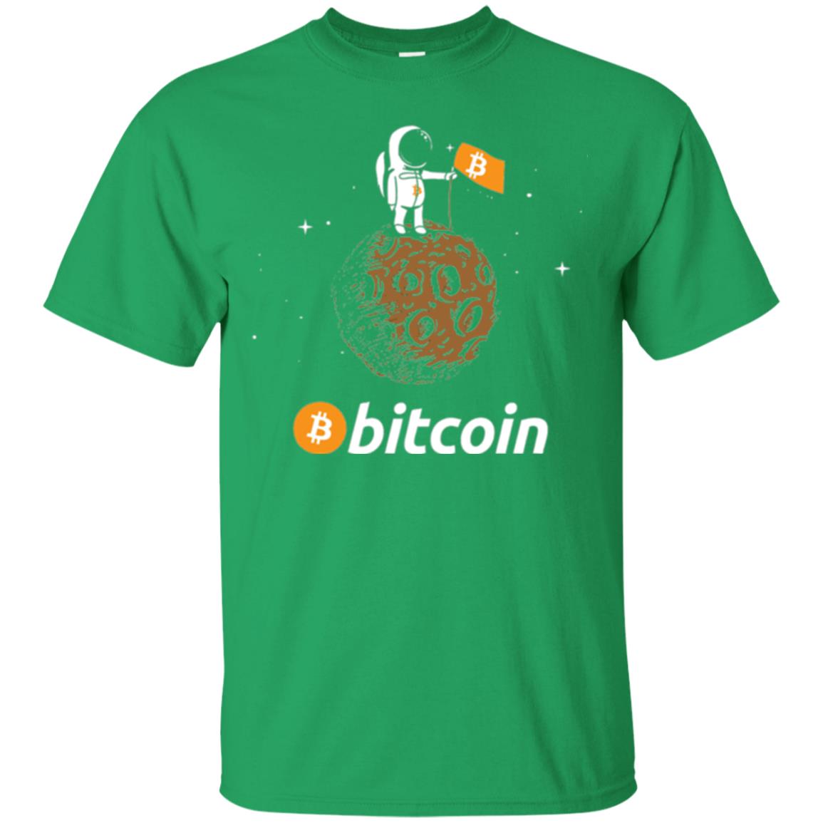 Bitcoin T-shirt Featuring Astronaut Irish Green