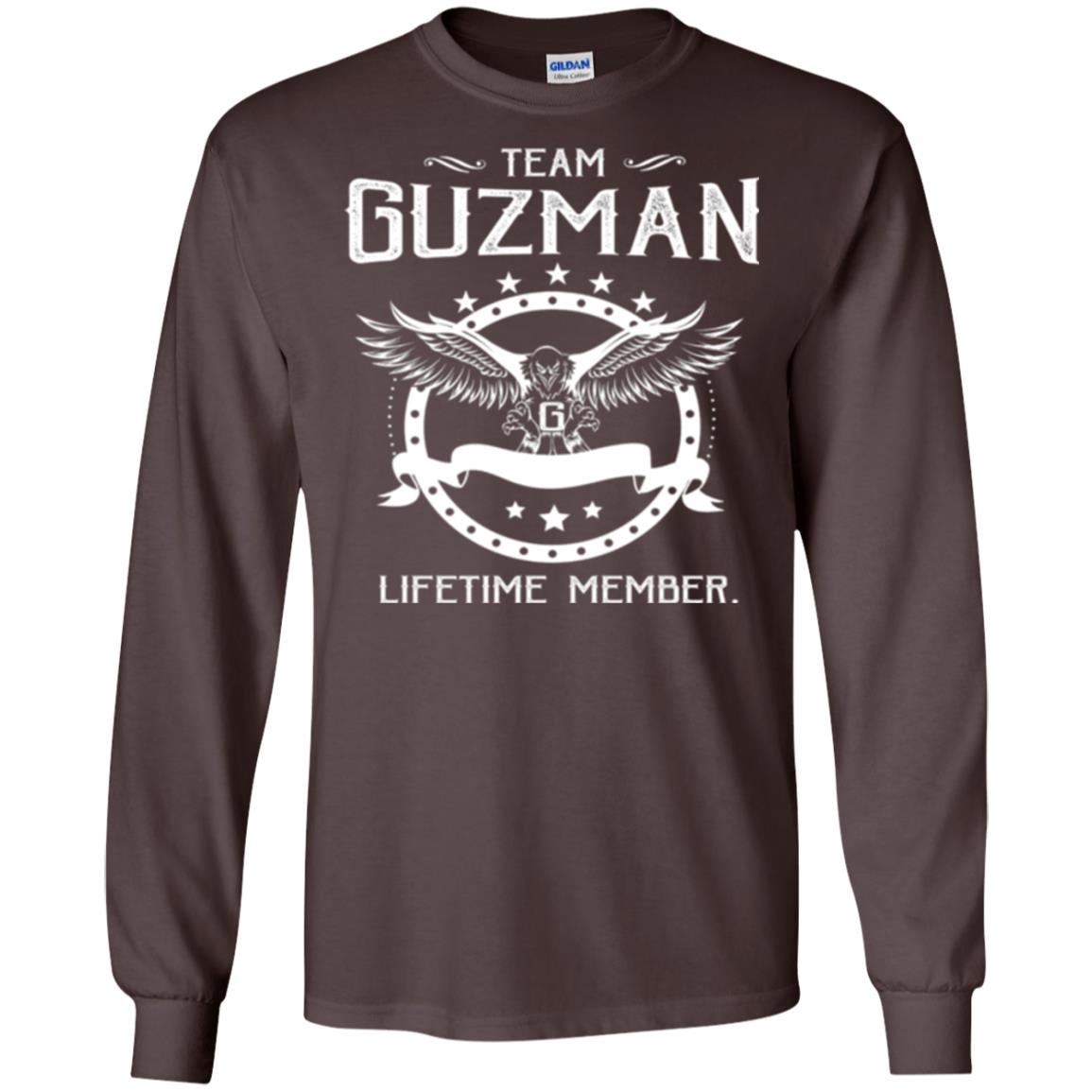 Family T-shirt Team Guzman Lifetime Member Dark Chocolate
