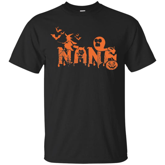 Halloween Pumpkin Nana Grandma Grandmom Shirt Black