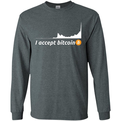 Cryptocurrency T-shirt I Accept Bitcoin Dark Heather