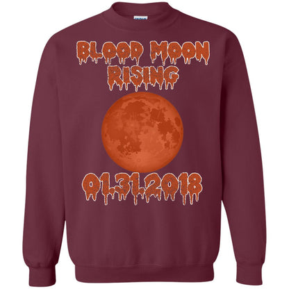 Blood Moon Rising Total Lunar Eclipse T-shirt Funny Lunar Eclipse Maroon