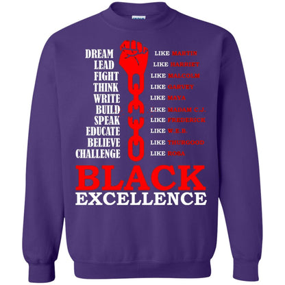 Black Excellence Black Af Proud African American T-shirt Purple