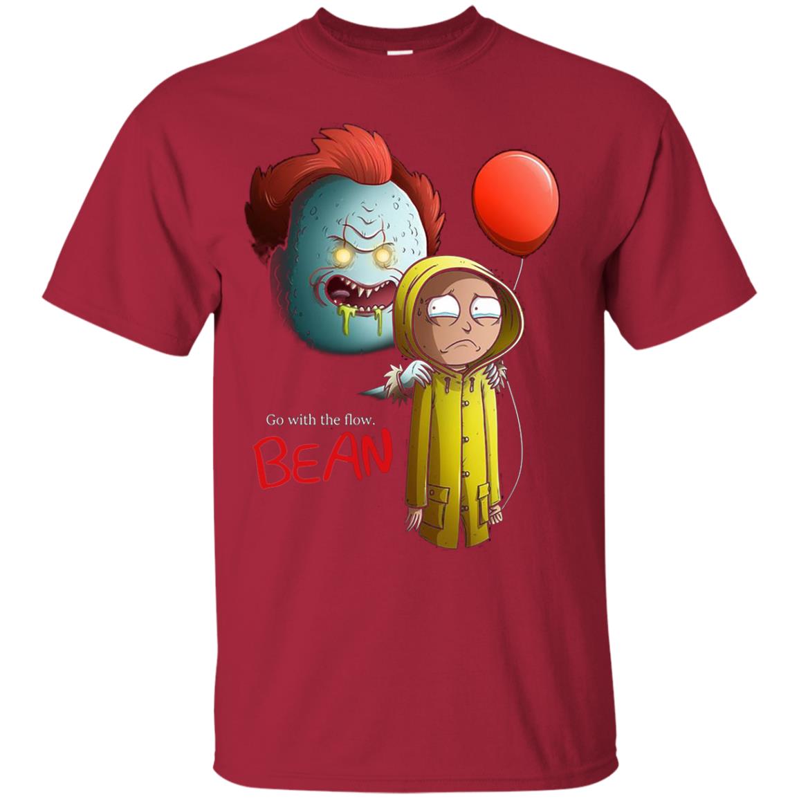 Go With The Flow It And Bean Horror Movie Shirt Cardinal