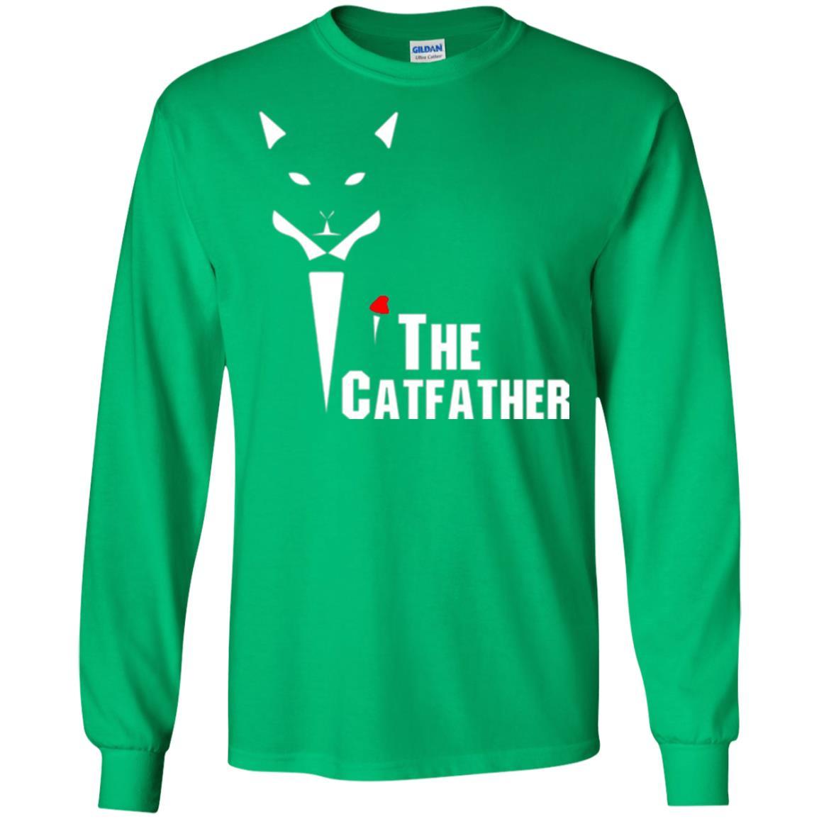 Cat Dad Lover T-shirt The Catfather T-shirt Irish Green