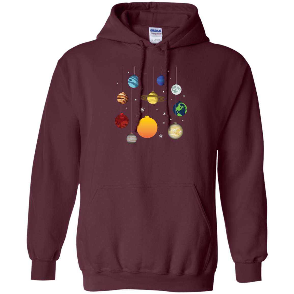 Christmas T-shirt Joy To Universe Christmas Maroon