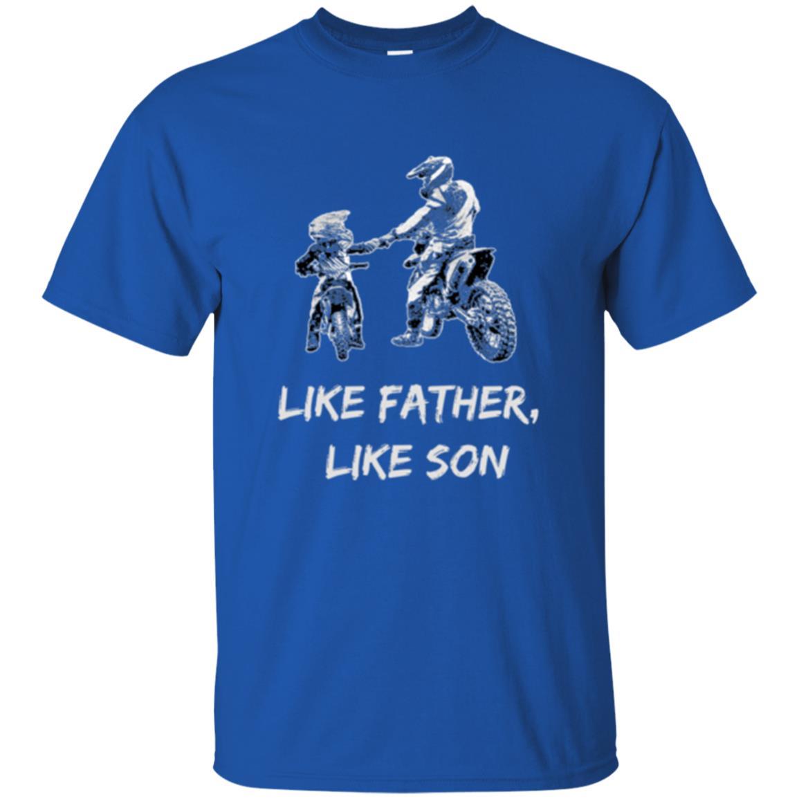 Motocross T-shirt Like Father Like Son T-shirt Royal