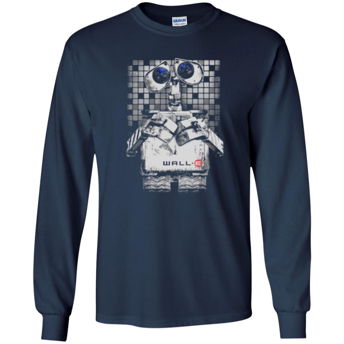 Film T-shirt Wall-e Tile Portrait Graphic Navy