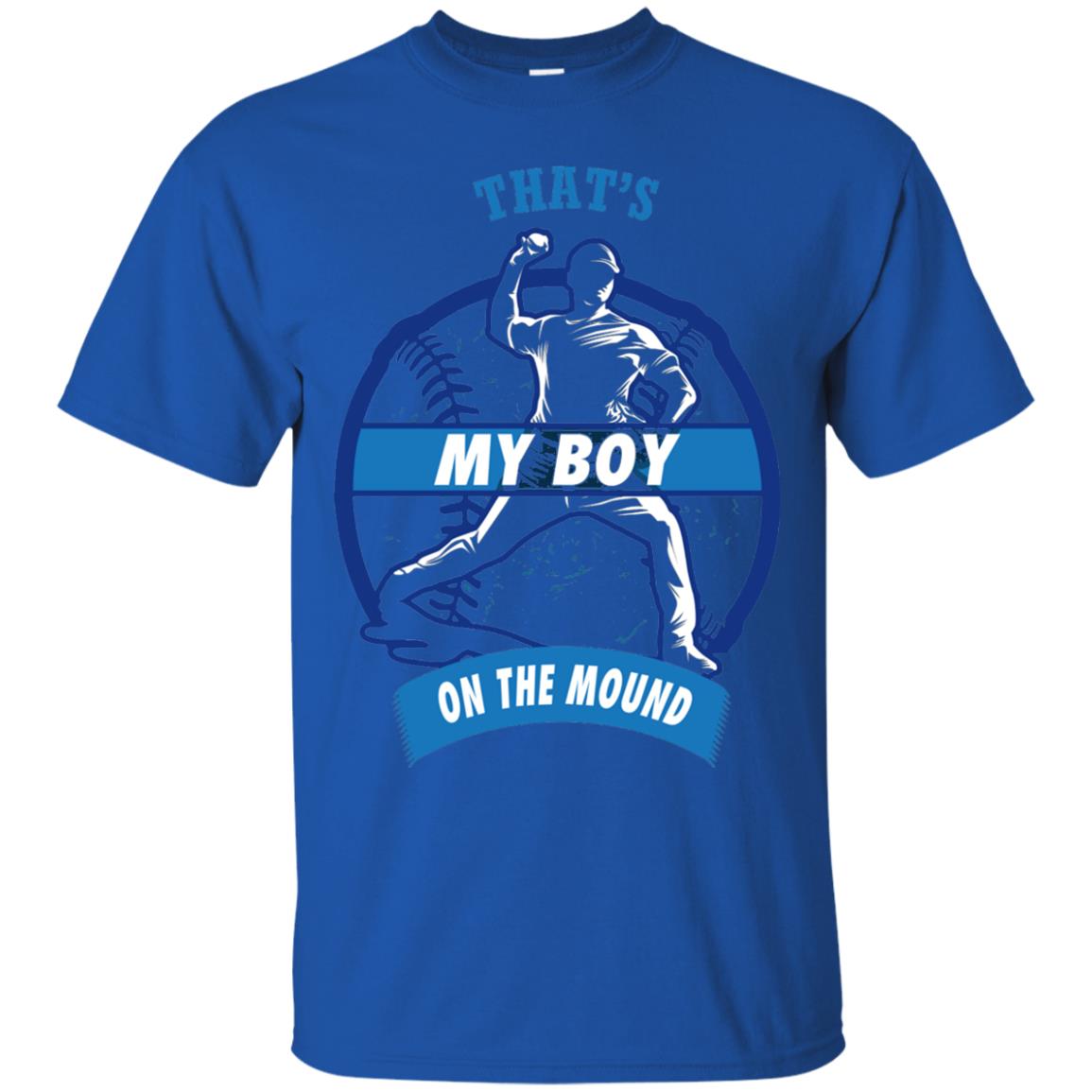 Thats My Boy On The Mound Softball Pitcher Shirt Royal
