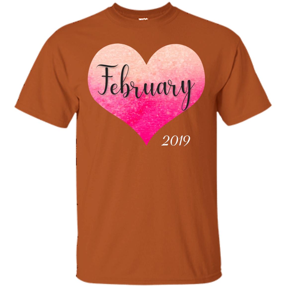 Pregnancy Reveal Announcement Party February 2019 Shirt Texas Orange