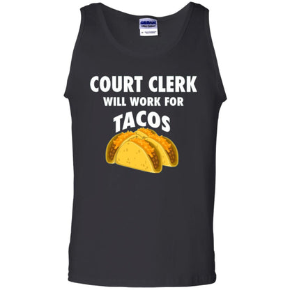 Court Clerk Will Work For Tacos T-shirt Black