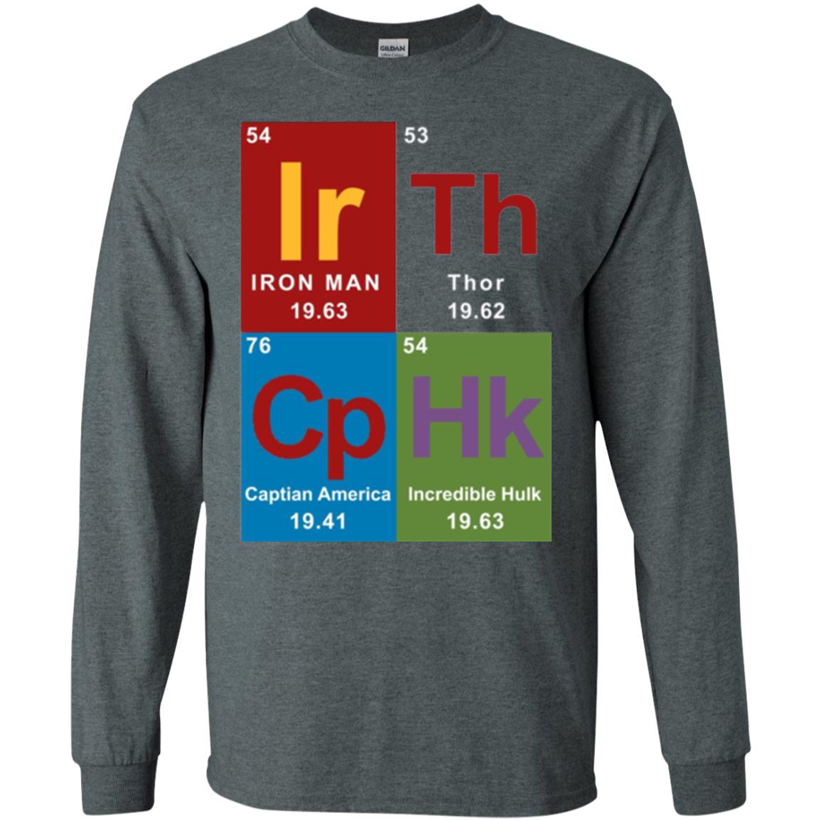 Marvel Avengers Periodic Table Elements T-shirt Dark Heather