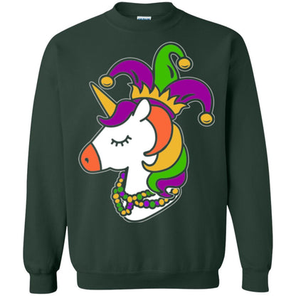 Mardi Gras Unicorn T-shirt Forest Green