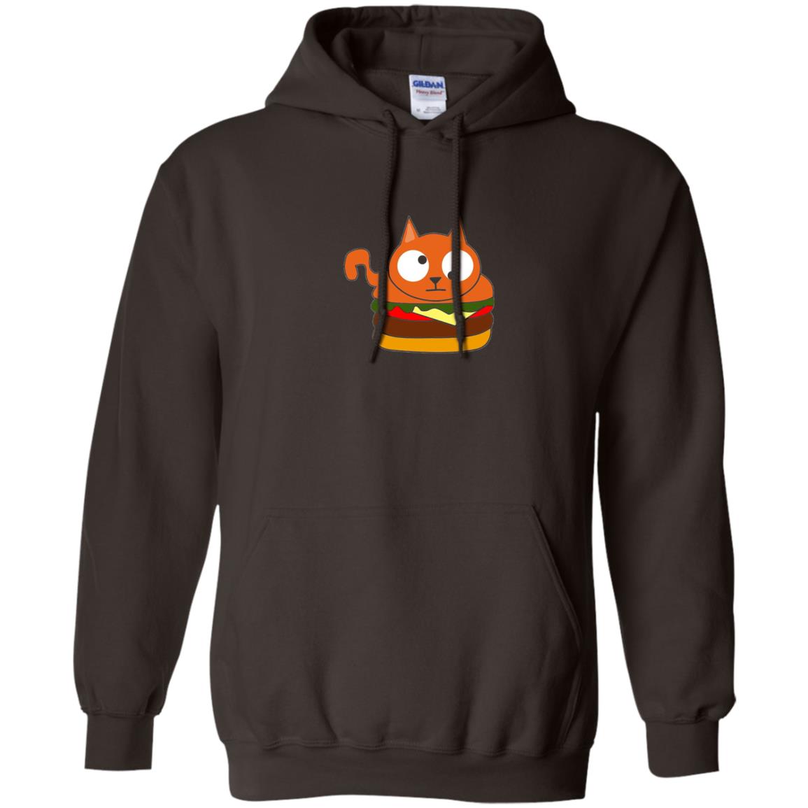 Chibi Kitty Burger Kawaii Cat Lovers Shirt Dark Chocolate