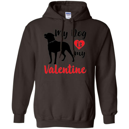 Dog Lover T-shirt My Dog Is My Valentine Dark Chocolate