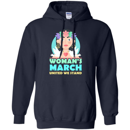 Woman Right T-shirt Womans March United We Stand Navy