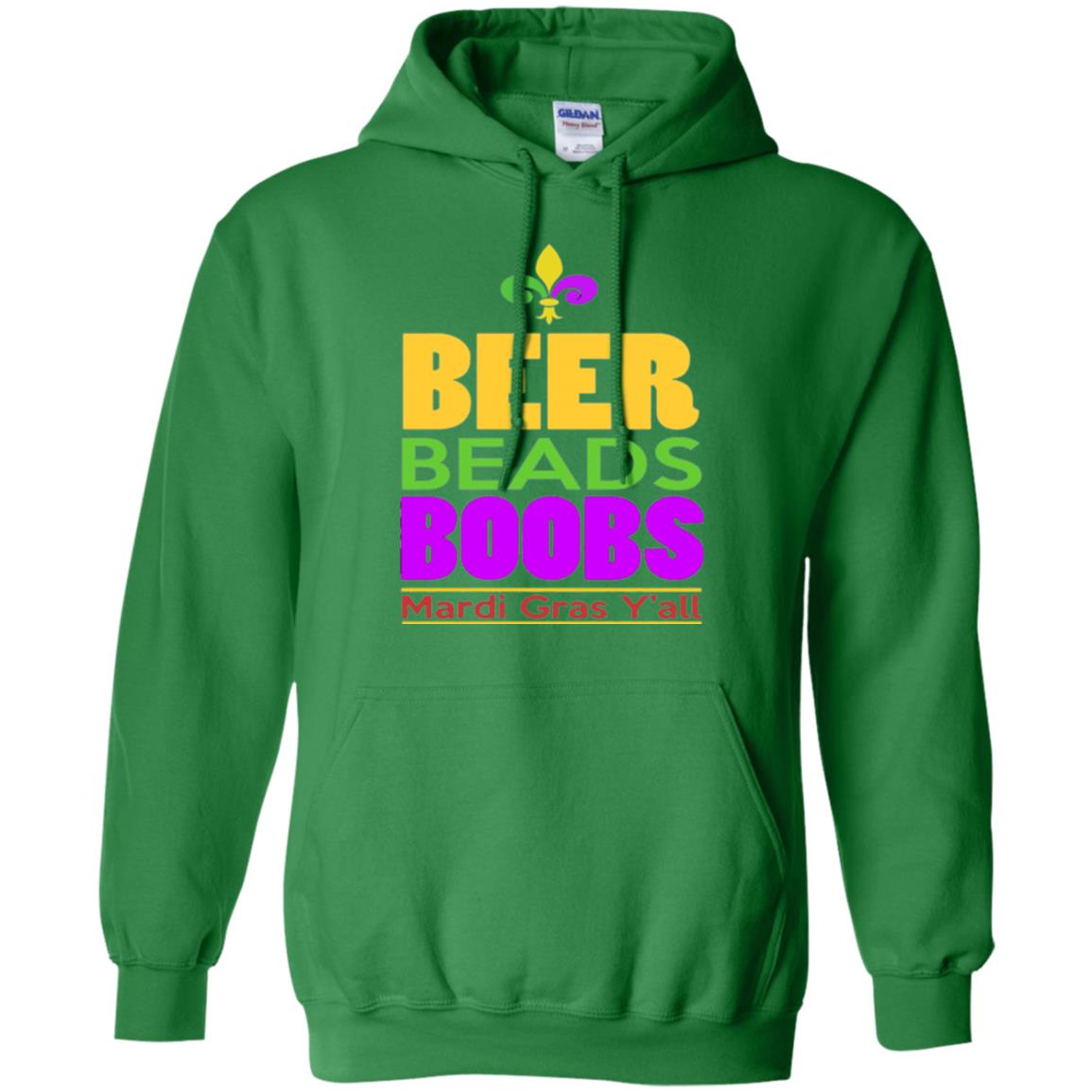 Mardi Gras T-shirt Beer Beads Boobs Irish Green