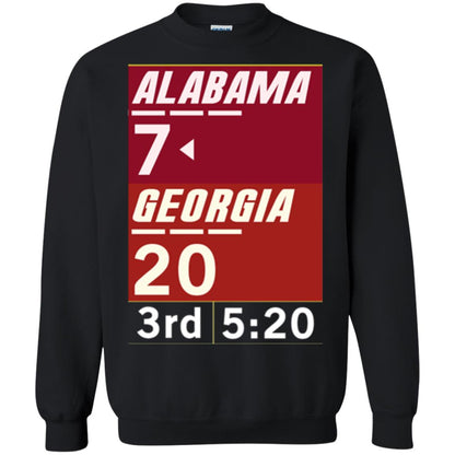 Football Lover T-shirt Alabama 26-23 Comeback Win 2-sided Black