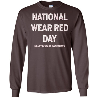 Heart Disease Awareness T-shirt National Wear Red Day Dark Chocolate
