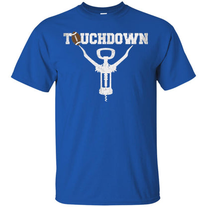 Football T-shirt Touchdown Funny Football Wine Lovers Royal