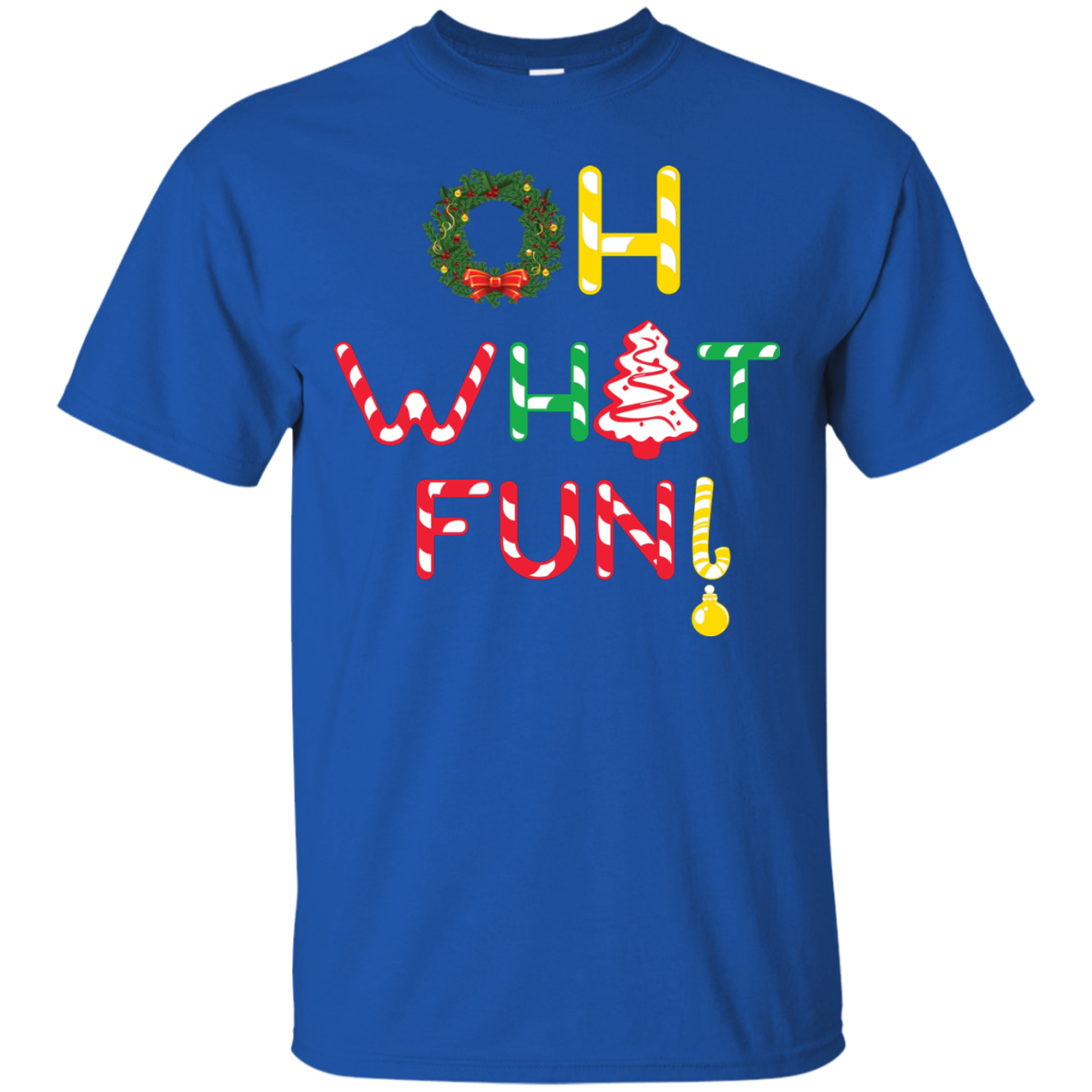 Christmas T-shirt Oh What Fun Royal