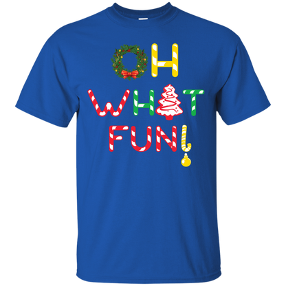 Christmas T-shirt Oh What Fun Royal