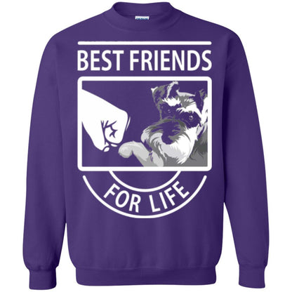 Schnauzer Lover T-shirt Best Friends For Life Purple