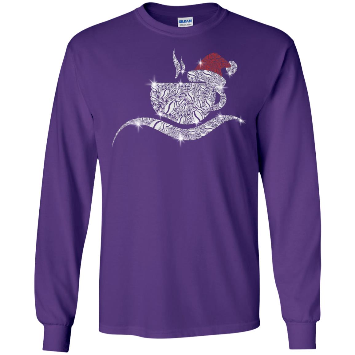 Coffee Glass Christmas Gift Drinking Lovers Shirt Purple