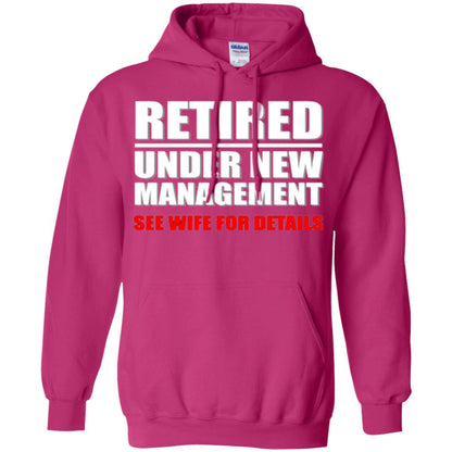 Funny Retirement T-shirt Retired Under New Management Heliconia