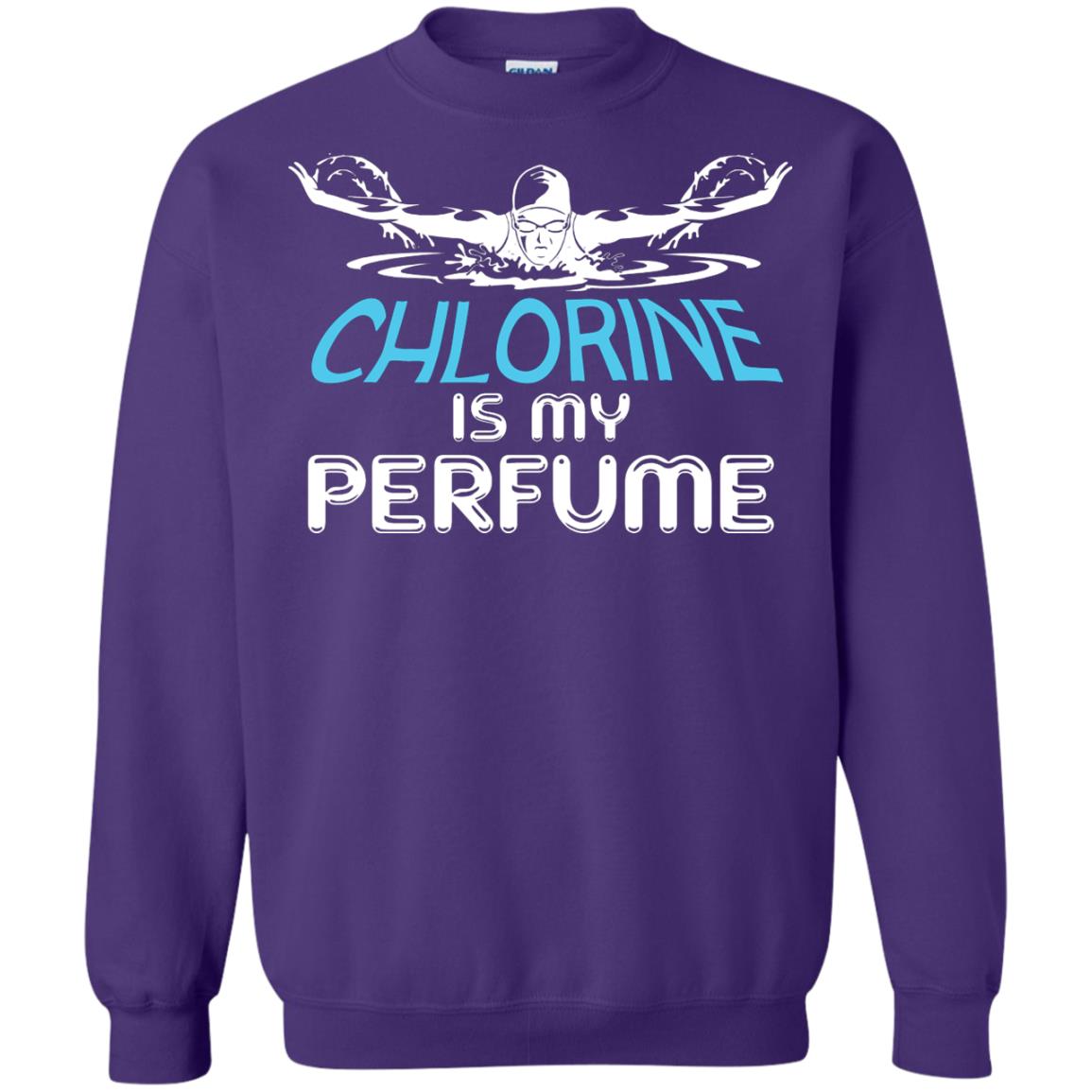 Swimmer T-shirt Chlorine Is My Perfume Purple