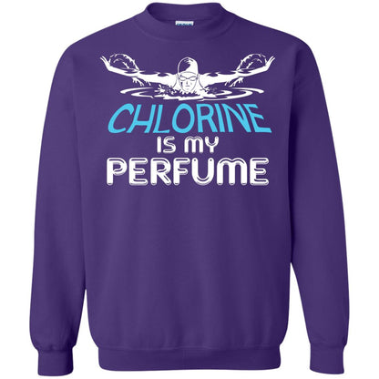 Swimmer T-shirt Chlorine Is My Perfume Purple