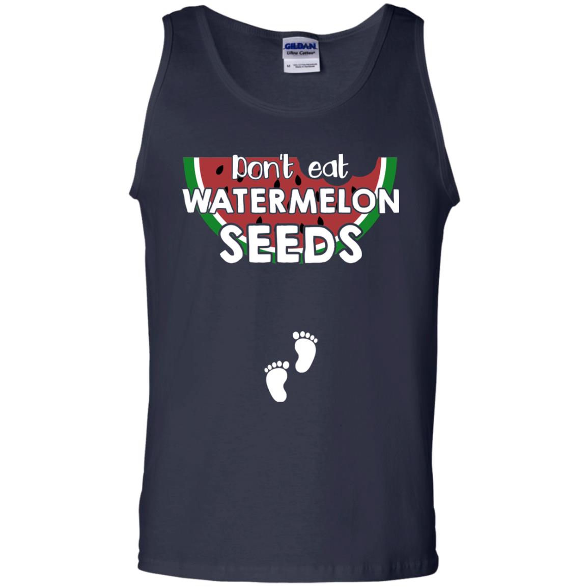 Don_t Eat Watermelon Seeds Pregnancy Announcement Shirt Navy