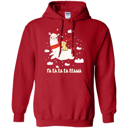 Fa La La La Llama With Labrador X-mas Gift Shirt Red